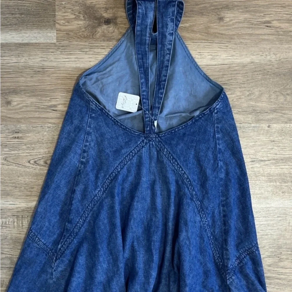 Free People Blue Backless Dress size XS NEW - Picture 2 of 8